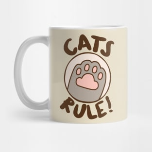 Cats Rule! Cat Lover Artwork Mug